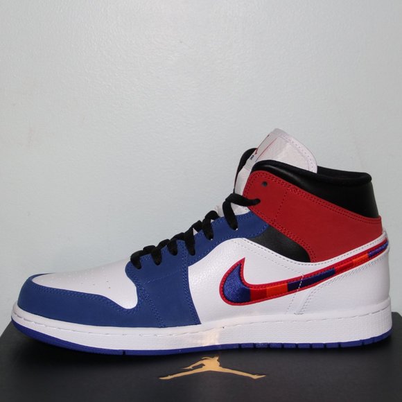 Air Jordan 1 Mid SE Multicolor Swoosh Mens - Picture 3 of 6